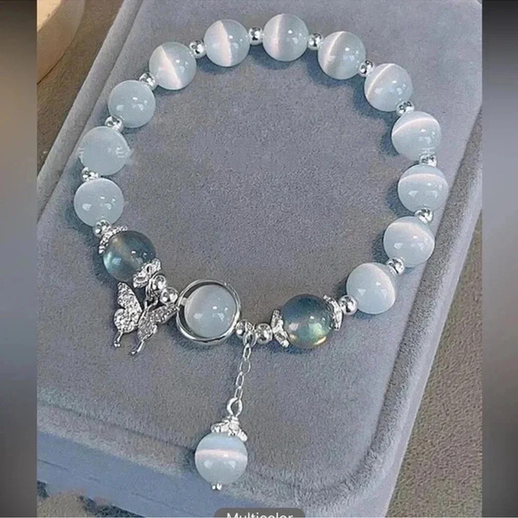 2 LEFT! Beaded Butterfly Charm Bracelet - Picture 6 of 7